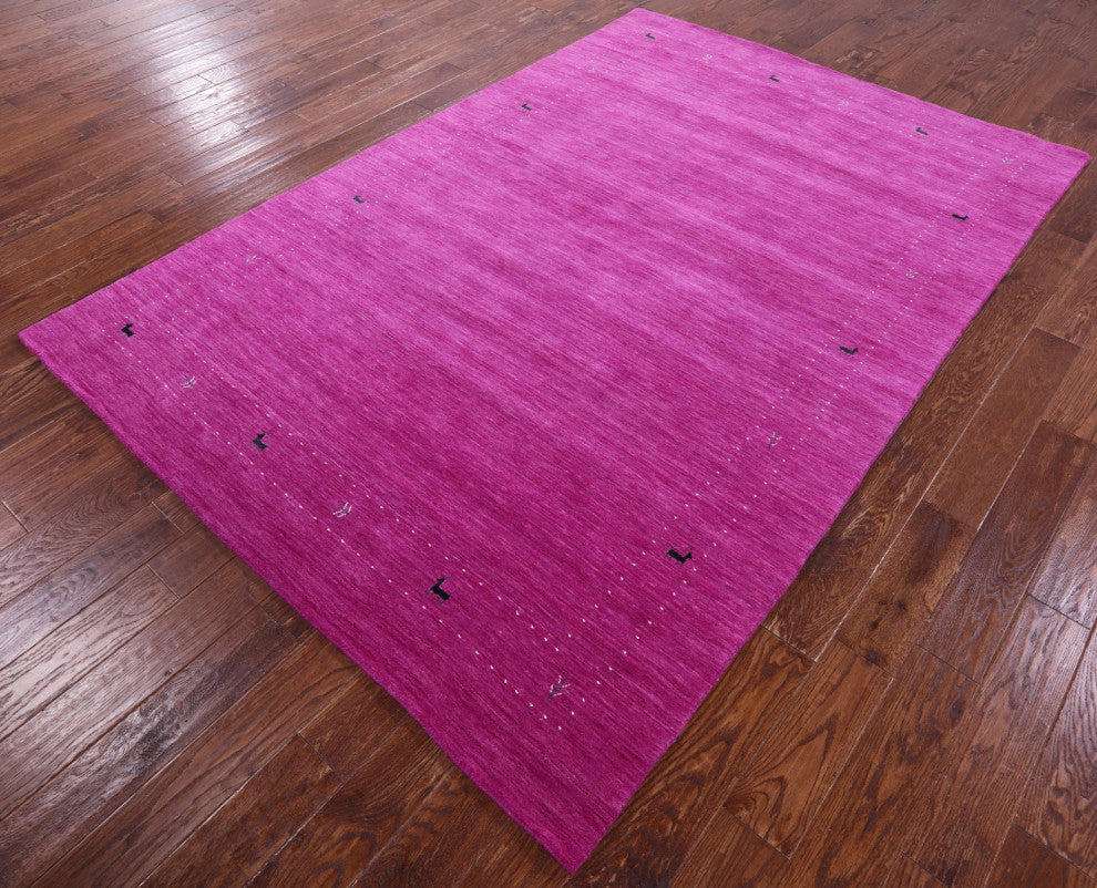 Persian Gabbeh Handmade Wool Rug 6' 0" X 9' 0" - Q15062