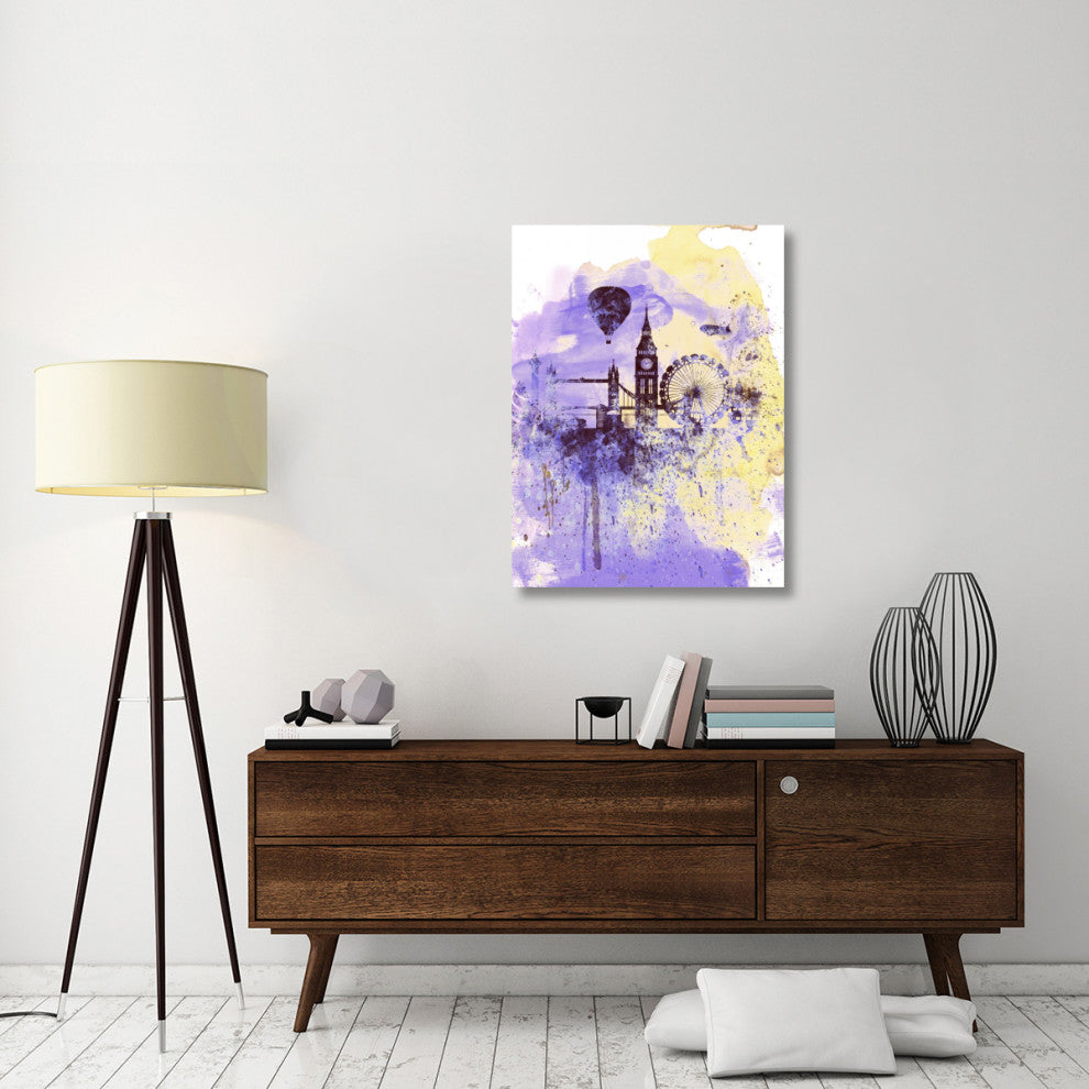 "London Watercolor Skyline" Fine Art Print