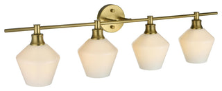 Elegant Lighting LD2321 Gene 4 Light 38"W Vanity Light - Satin Gold