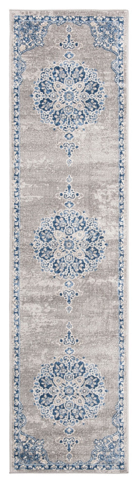 Safavieh Brentwood Bnt867G Rug, Light Gray/Blue, 5'3"x7'6"