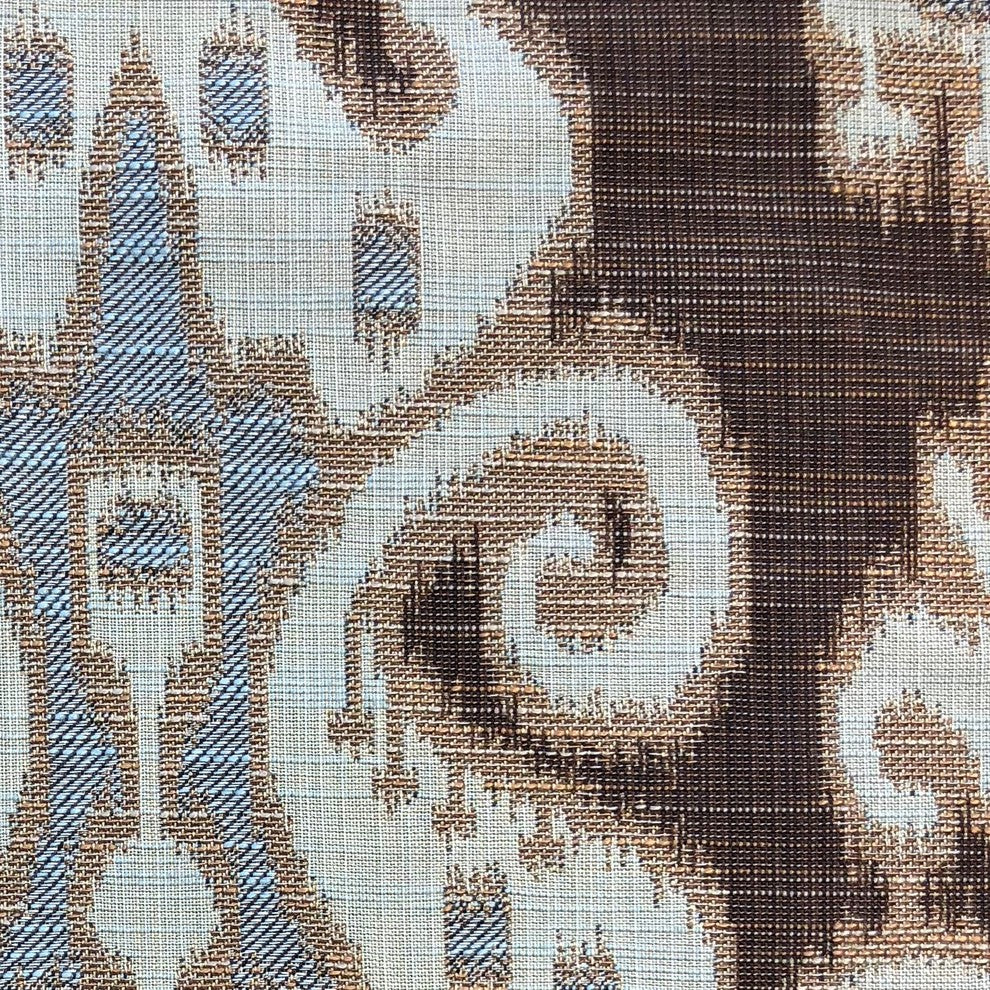Paragon Brown, Blue and Beige Luxury Throw Pillow, 26"x26"