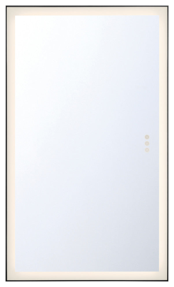 Lenora 54" Rectangular Mirror, Black