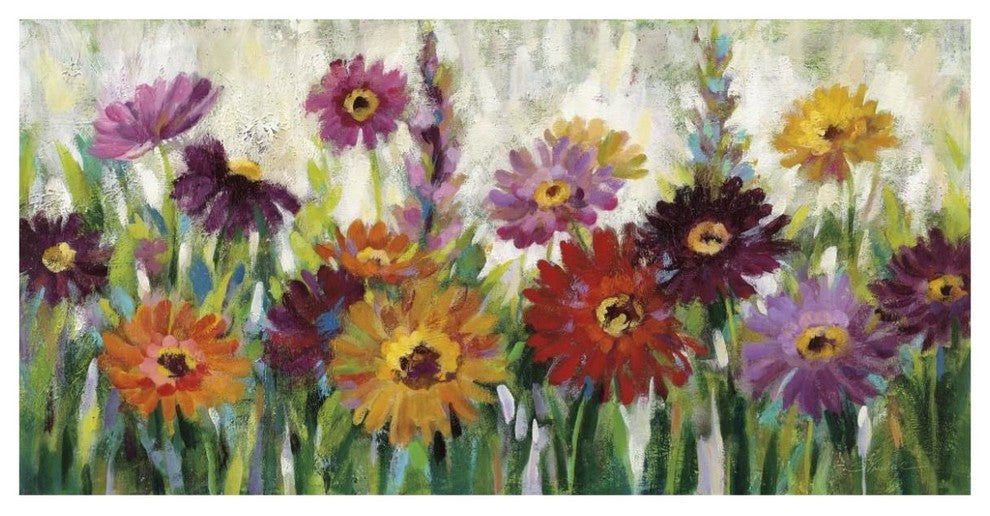 "Jewel Daisy Gerbera" Digital Paper Print by Silvia Vassileva, 74"x38"