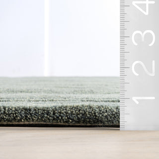 Starke Checked Wool Area Rug, Hunter Green 8'x10'
