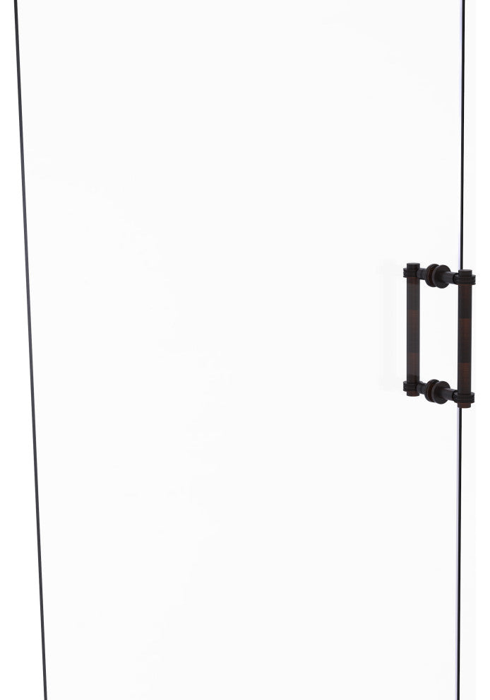 Contemporary 8" Dotted Accent Back to Back Shower Door Pull, Venetian Bronze