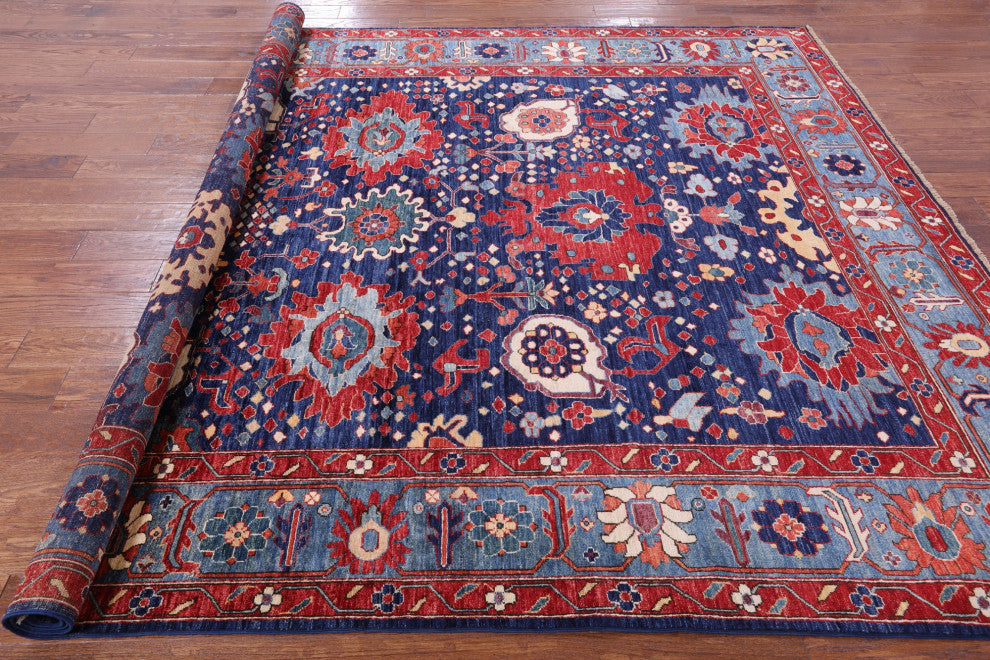 8' 0" X 9' 7" Persian Fine Serapi Handmade Wool Rug - Q7868