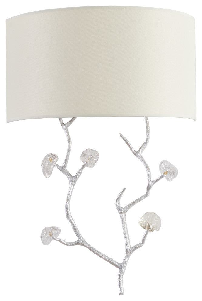 Bethel International LA37W14SL 1-Light Wall Sconce, Silver