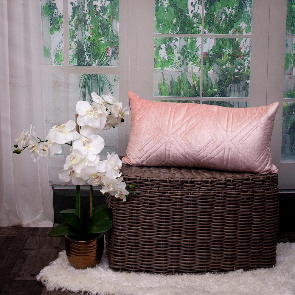 Parkland Collection Reta Pink Throw Pillow, Rectangle