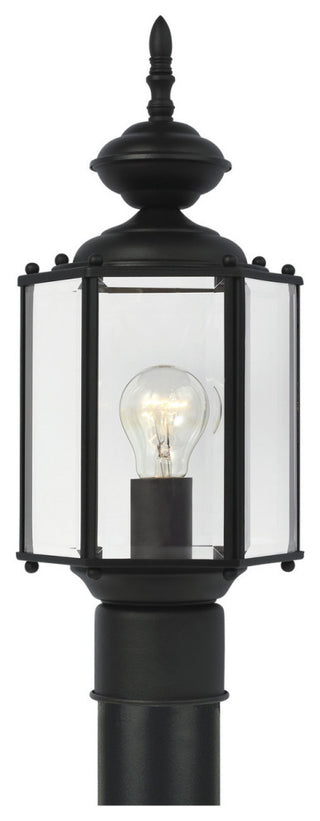 Classico 1-Light Outdoor Post Lantern, Black