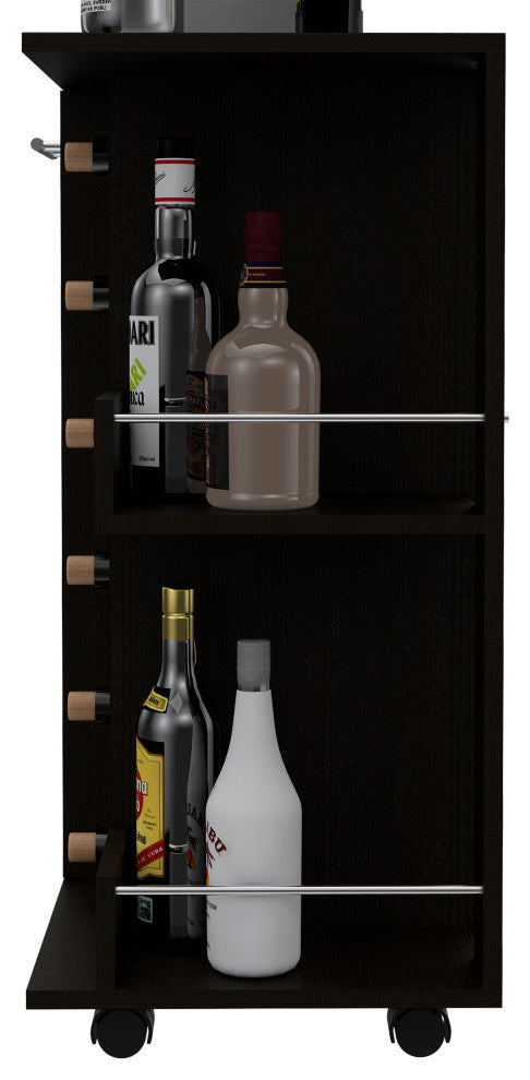 Magda Bar Cart, Black Wengue