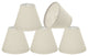 32118-5 Hardback Empire Chandelier Clip On Lamp Shade Off White Cotton 3"x6"x5"