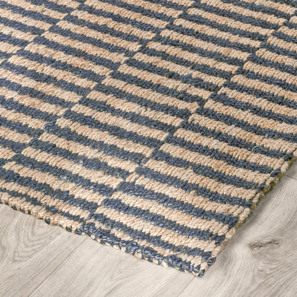 Monterey Jute Handwoven Accent Rug, Blue, 5x8