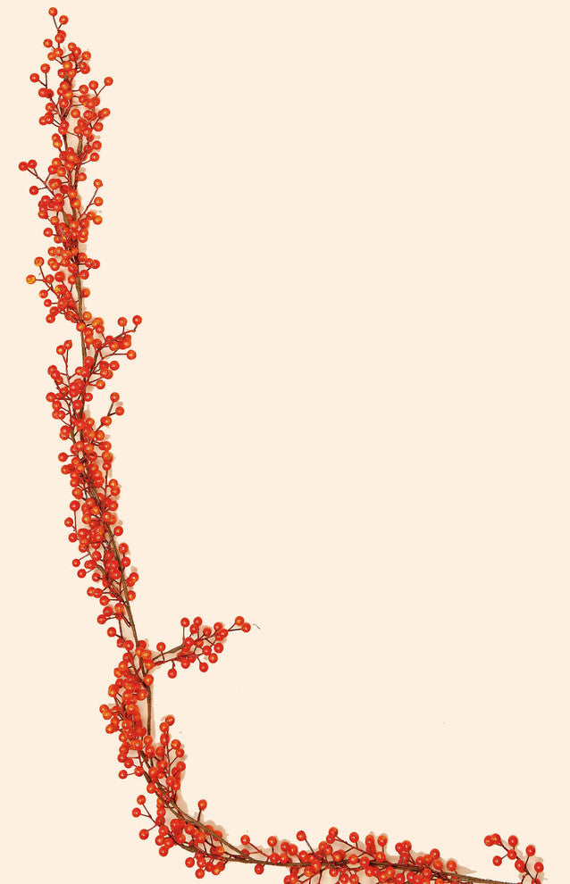 60" Orange Berry Garland