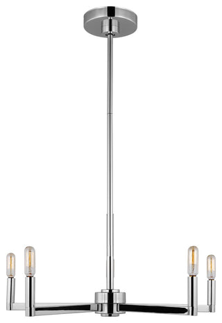 Fullton Five Light Chandelier, Chrome