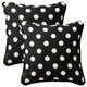 Polka Dot 18.5" Throw Pillow, Set of 2, Black