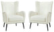 39" Comfy Living Room Armchair With Special Arms, Set of 2, Ivory