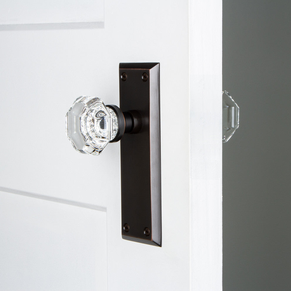 New York Plate Double Dummy Waldorf Door Knob