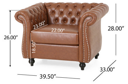 Chaim Chesterfield Club Chair