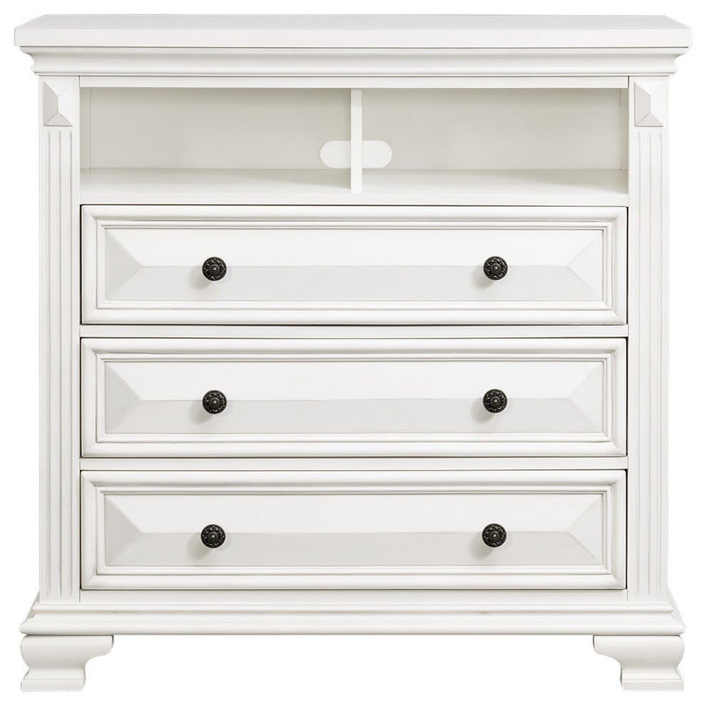 Picket House Furnishings Trent Media Chest in White