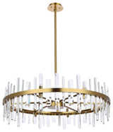 Modern Satin Gold 16-Light Chandelier