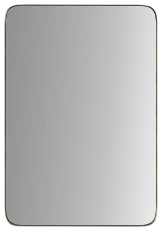 Highland Framed Rounded Rectangle Mirror, Nickel