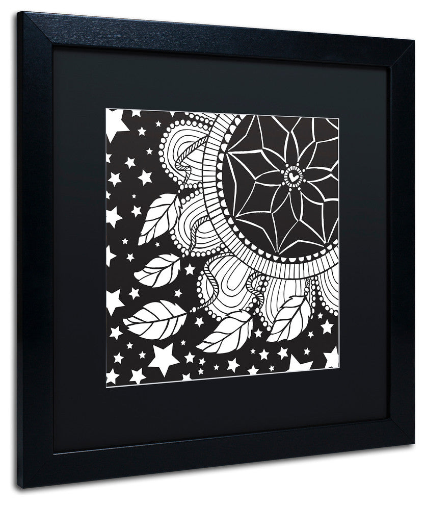 Hello Angel ''Dream Catcher'' Art, Black Frame, Black Mat, 16x16