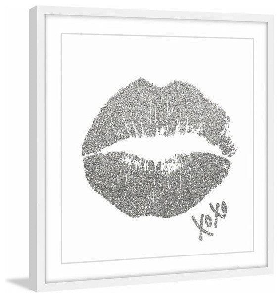 "XOXO II" Framed Painting Print, 32"x32"
