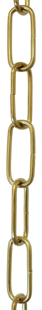 Brass Standard Link Chandelier Chain, 3', Polished Brass, U40