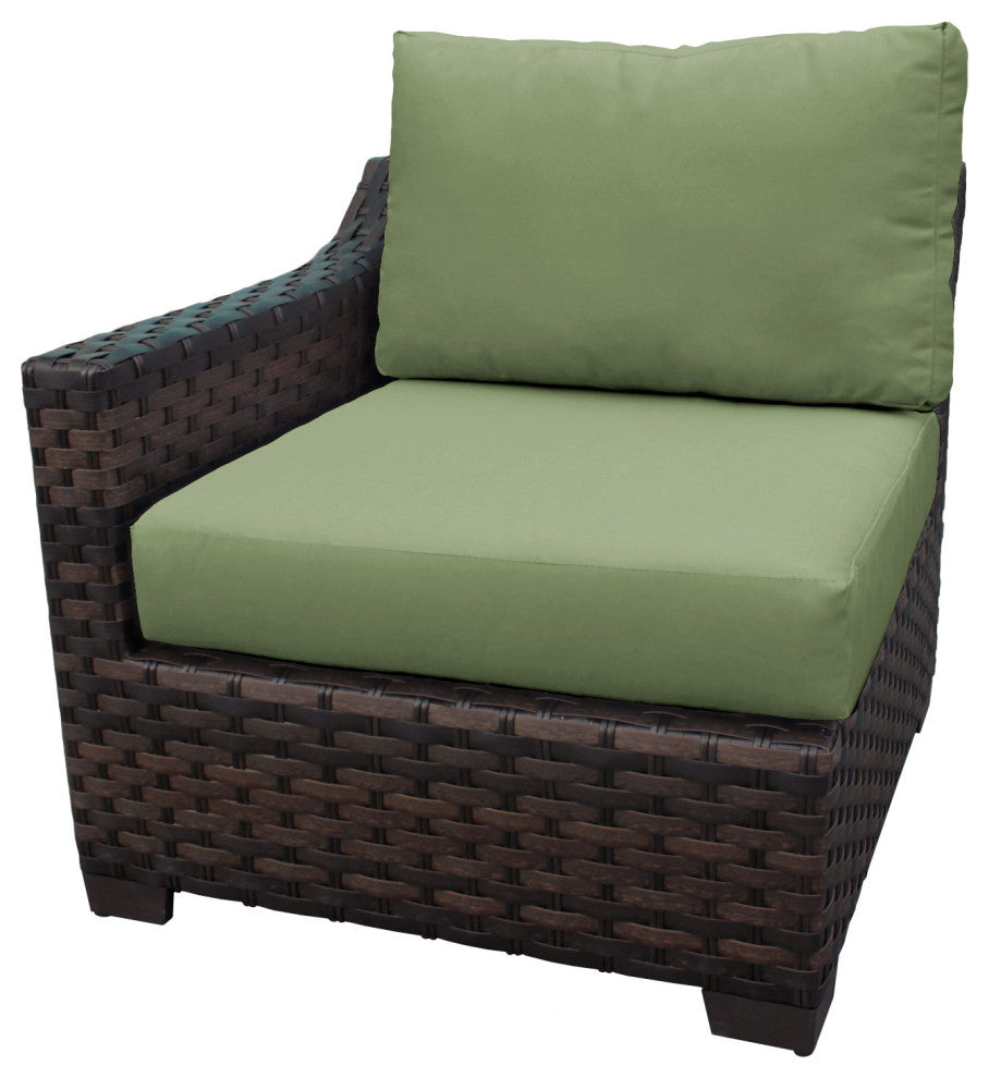 kathy ireland River Brook 2 Piece Wicker Patio Furniture Set, Forest