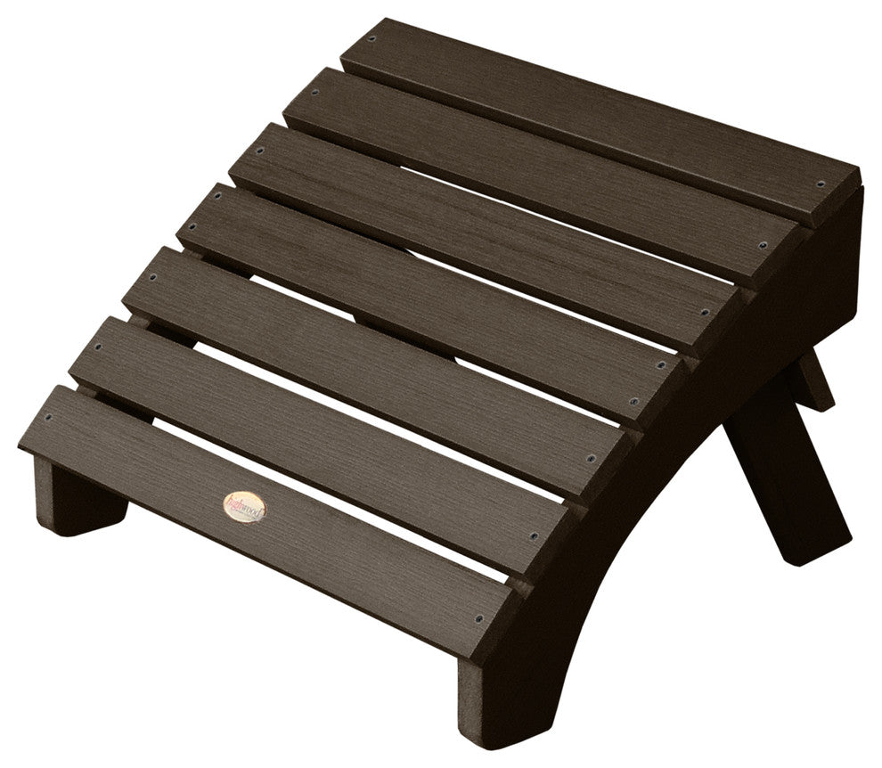 Folding Adirondack Ottoman, Weathered Acorn