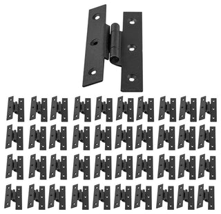 Wrought Iron Cabinet Hinge H Style  3.1/2" H w/ Offset |