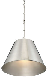 Alden 1-Light Pendant, 18.25", Polished Nickel