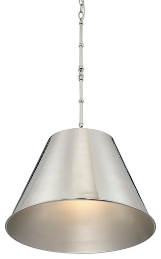 Alden 1-Light Pendant, 18.25", Polished Nickel