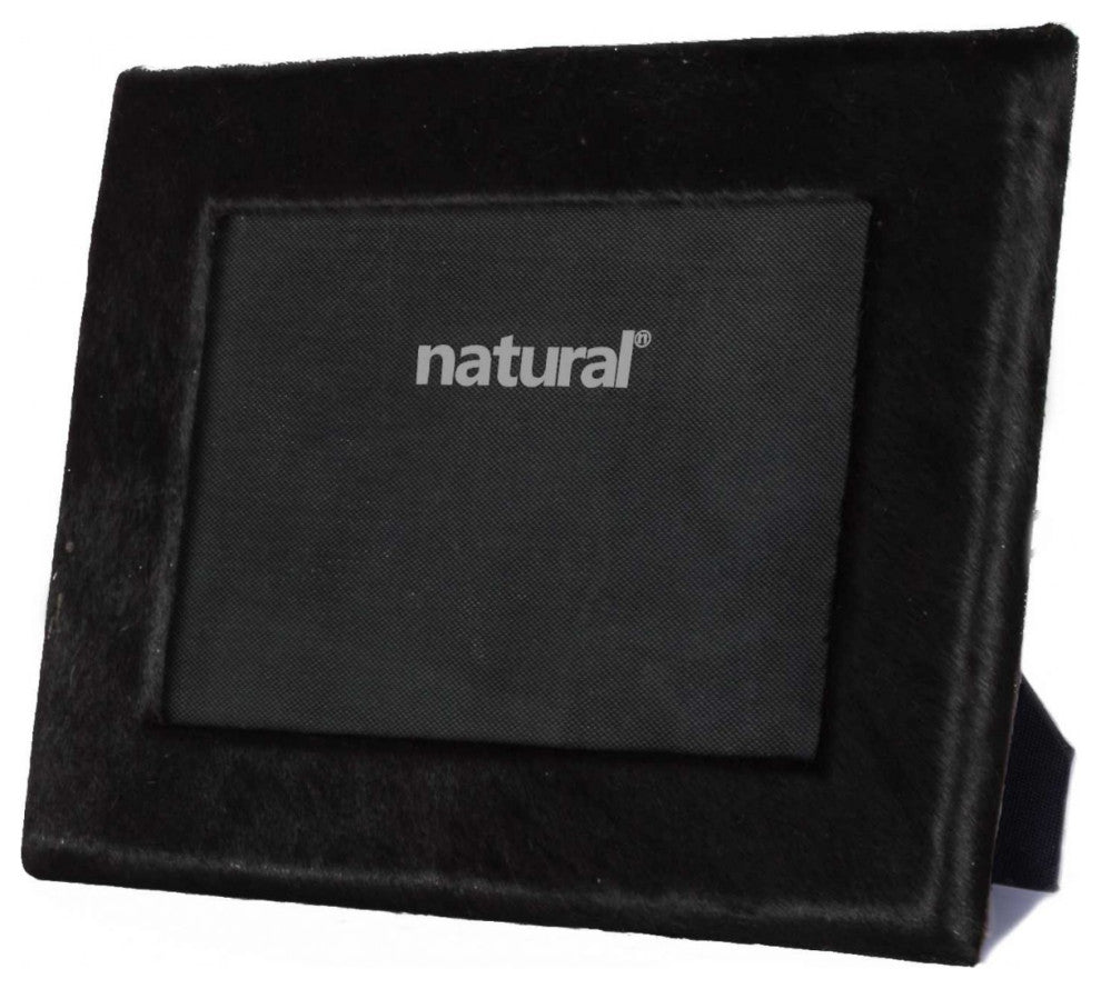 8"x10" Black, Cowhide, "5x7" Picture Frame