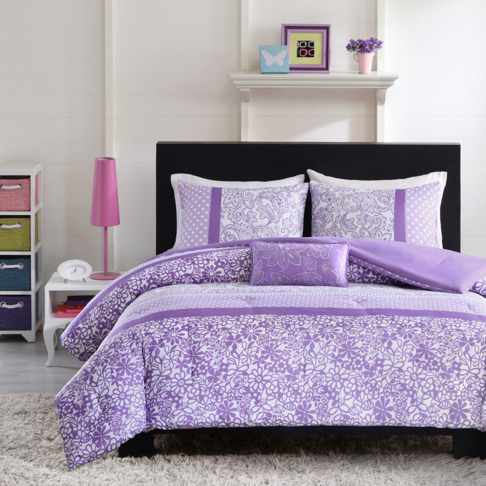 Mi Zone Microfiber Printed Comforter Set, Twin/Twin Xl