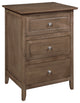 Drake 3-Drawer Nightstand, Gray