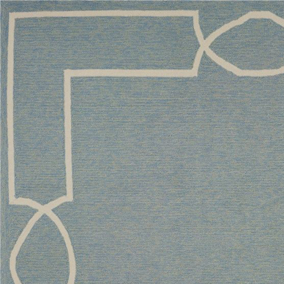 HomeRoots 7' Square UV treated Polypropylene Spa Area Rug