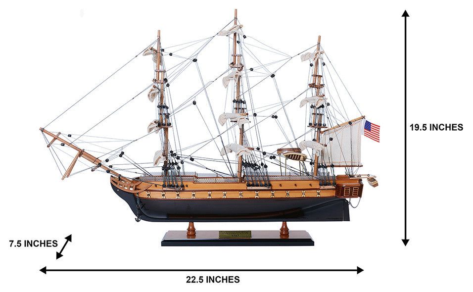 Uss Contitution Small Museum-quality Fully Assembled Wooden Model Ship