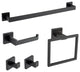 5-Piece Decorative Bathroom Hardware Set , Matte Black