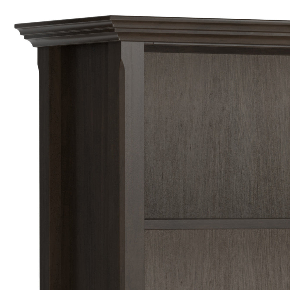 Amherst Solid Wood 36" 5 Shelf Bookcase, Hickory Brown