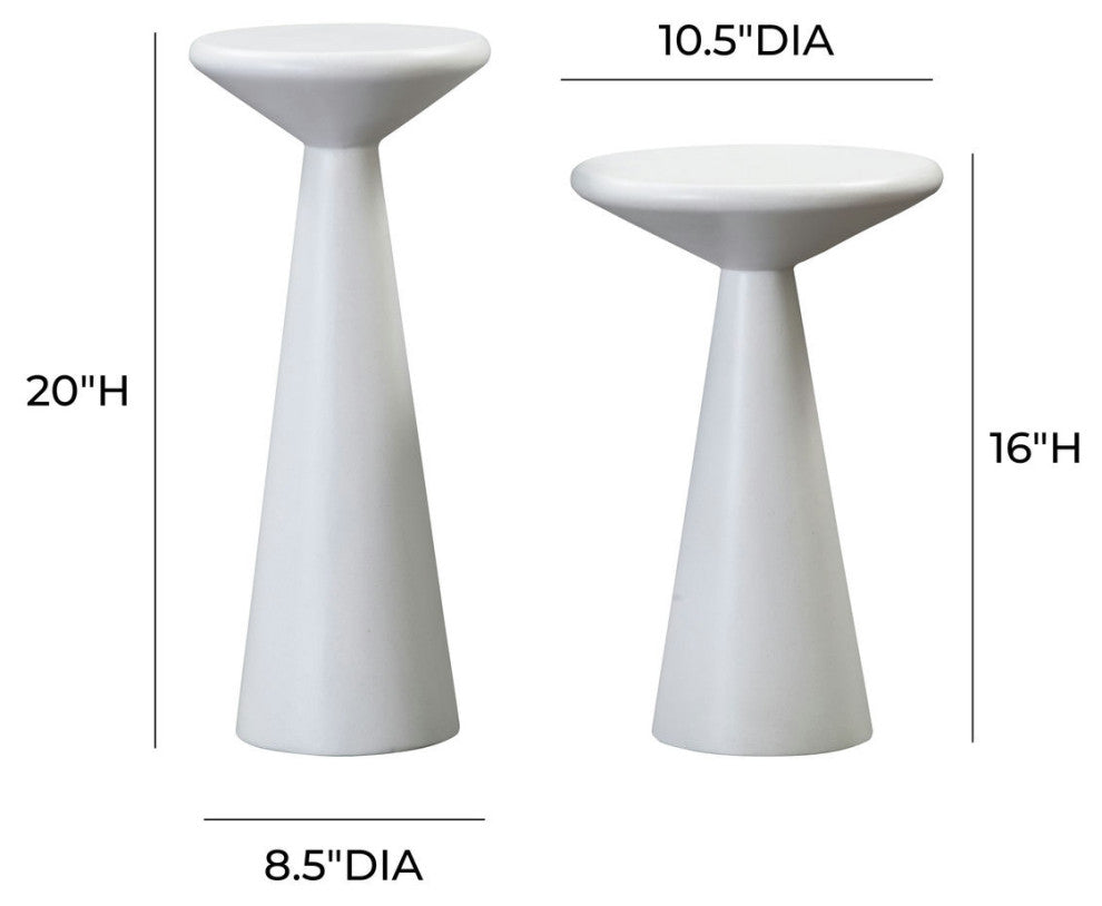 TOV Furniture Gianna Concrete Accent Tables - Set of 2