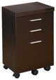 3-Drawer Mobile File Cabinet in Cappuccino