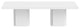 Contemporary Thick Large Wood Dining Table, High Gloss White