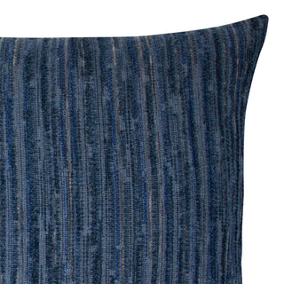 Luxe Stripe Indigo Indoor/Outdoor Performance Pillow, 20"x20"