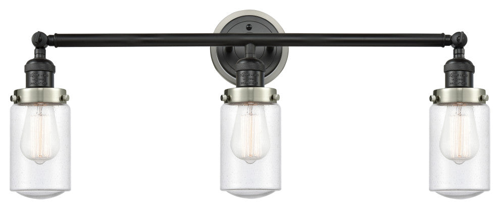 INNOVATIONS 205BK-BPSN-HRSN-G314 3-Light Bath Vanity Light Matte Black