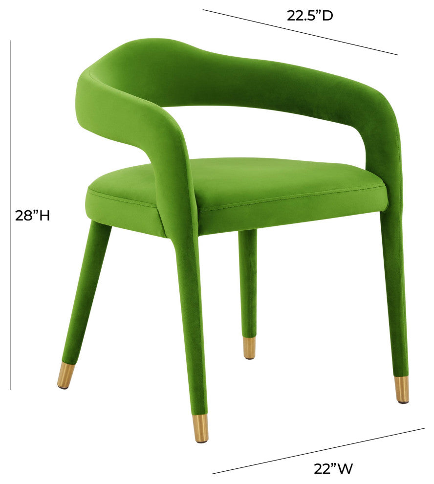 Lucia Green Velvet Dining Chair