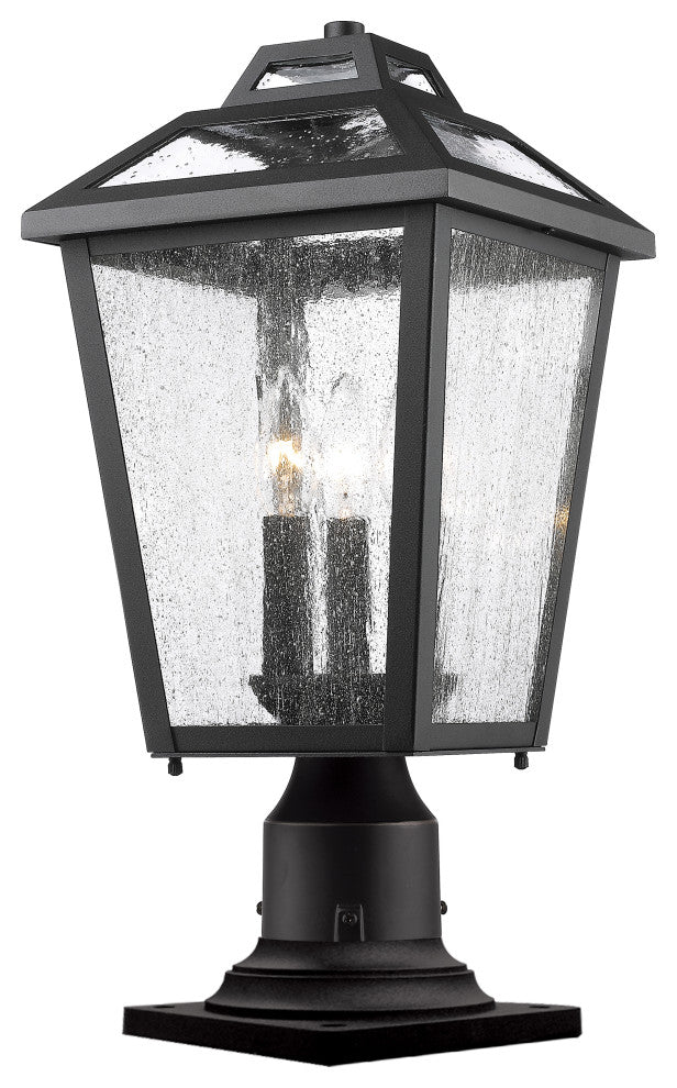 Bayland Collection 3 Light Outdoor Pier Mount Light in Black Finish
