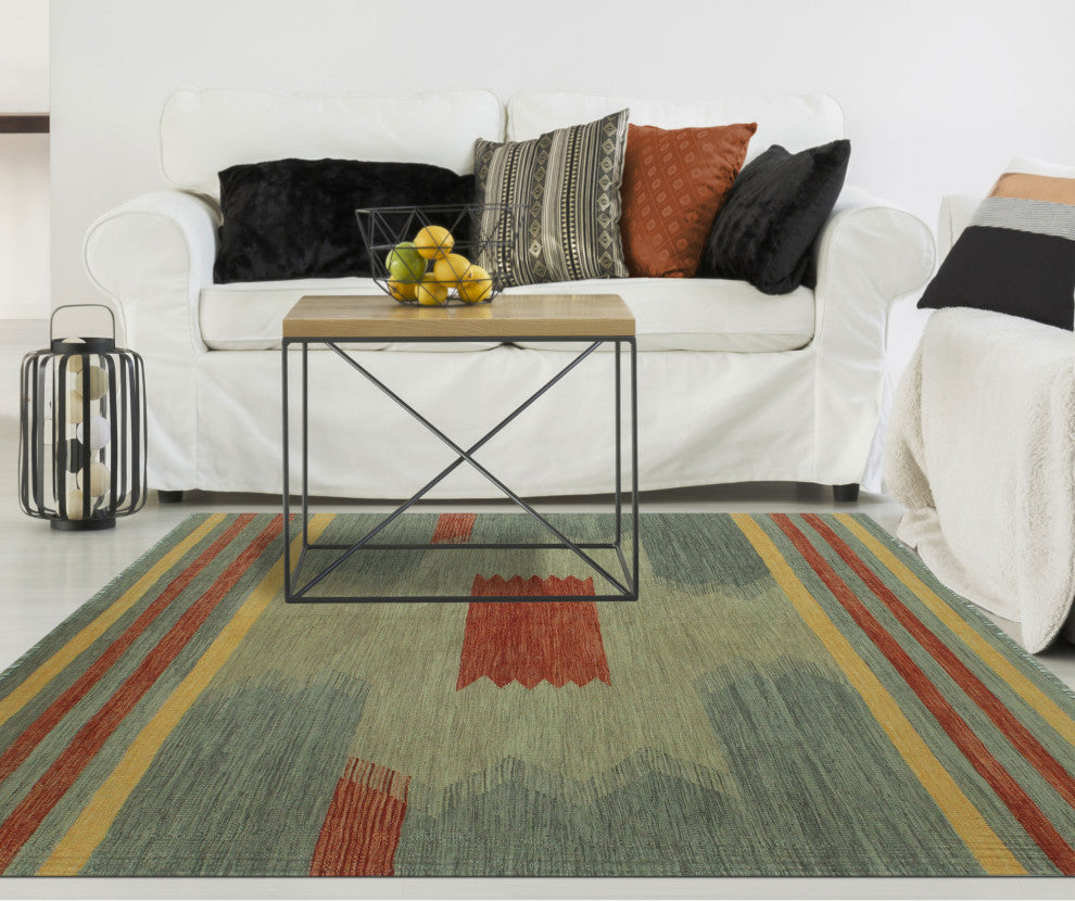 Winchester Kilim Janice Rust/Brown Rug, 5'0x6'7