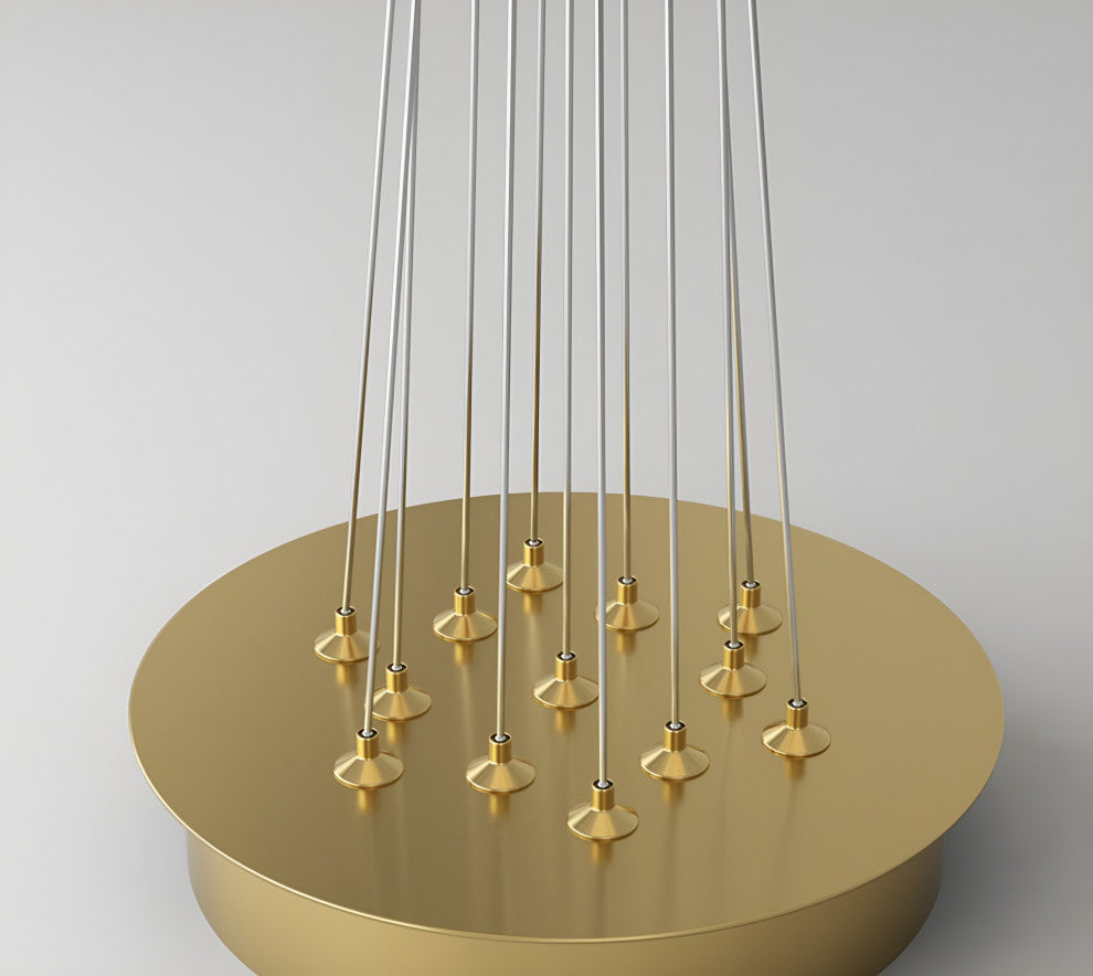 Idro | Modern Ceiling Chandelier in the Shape of Flower for Bedroom, Dining Room, 7 Heads, Trichromatic Light
