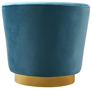 TOV Furniture Noah Lake Blue Swivel Chair